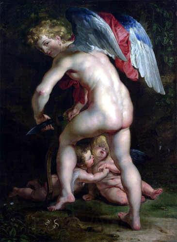 Peter Paul Rubens Cupid (Eros) Carves the Bow France oil painting art